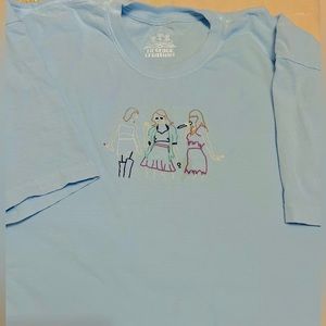 Taylor Swift 1989 eras tour Embroidered light blue T Shirt